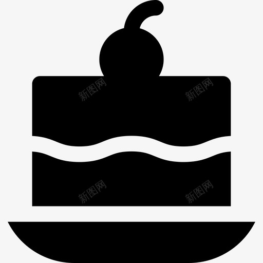 一块蛋糕甜糖3填充图标svg_新图网 https://ixintu.com 一块蛋糕 填充 甜糖3