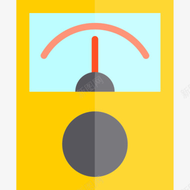 工业平板电压表图标图标