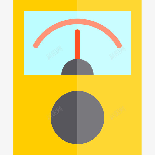 工业平板电压表图标svg_新图网 https://ixintu.com 工业平板电压表