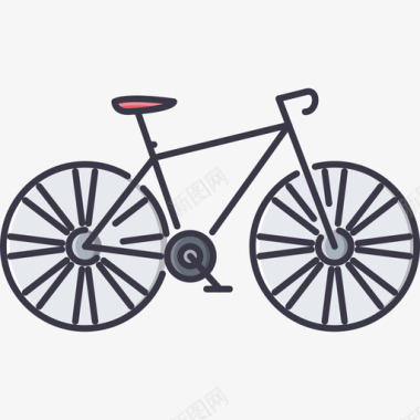 自行车运输37彩色图标图标