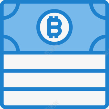 比特币银行和金融23蓝色图标图标
