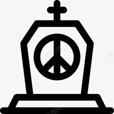 墓碑和平人权10直系图标图标
