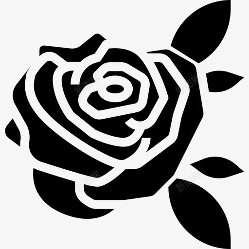 玫瑰天然香味3填充图标svg_新图网 https://ixintu.com 填充 天然香味3 玫瑰