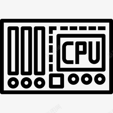 主板计算机18线性图标图标