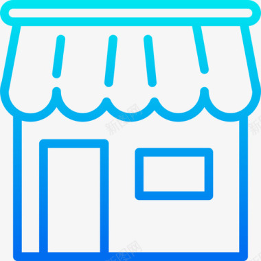 商店购物和电子商务4梯度图标图标