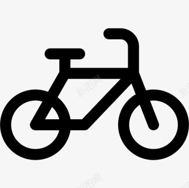 自行车野营77直线型图标图标