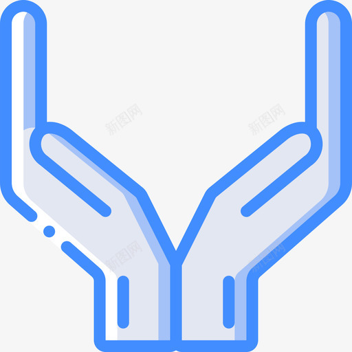 握着手5蓝色图标svg_新图网 https://ixintu.com 手5 握着 蓝色