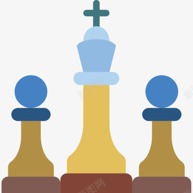 国际象棋运动和游戏4平局图标图标