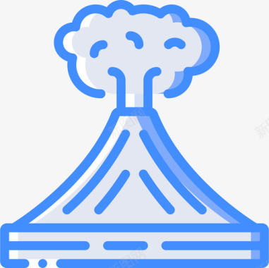 火山自然灾害12蓝色图标图标