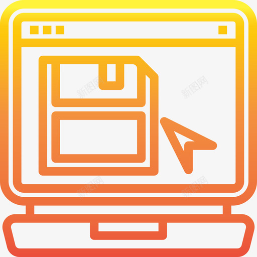保存笔记本浏览器2渐变图标svg_新图网 https://ixintu.com 保存 渐变 笔记本浏览器2