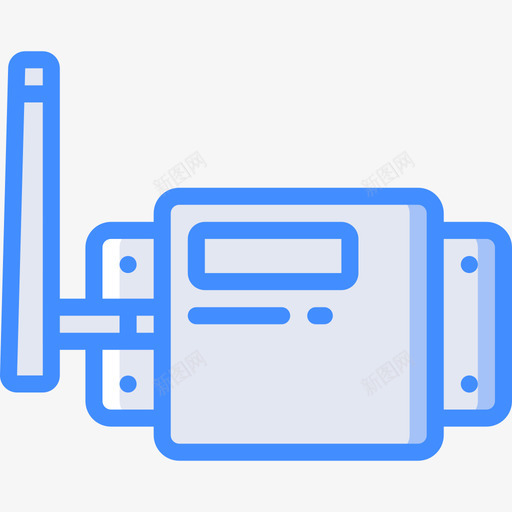 收音机pc组件4蓝色图标svg_新图网 https://ixintu.com pc组件4 收音机 蓝色