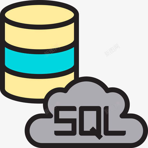 Sql浏览器和接口8线性颜色图标svg_新图网 https://ixintu.com Sql 浏览器和接口8 线性颜色