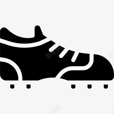 足球鞋14号实心图标图标
