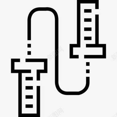 跳绳健身62直线型图标图标