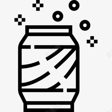 汽水罐饮料9线性图标图标