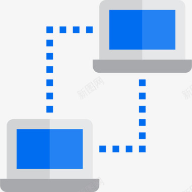 网络通信网络3扁平图标图标