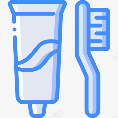牙膏卫生13蓝色图标图标