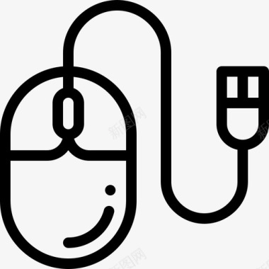 鼠标艺术16线性图标图标