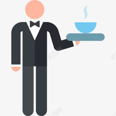 服务员餐厅2彩色图标图标
