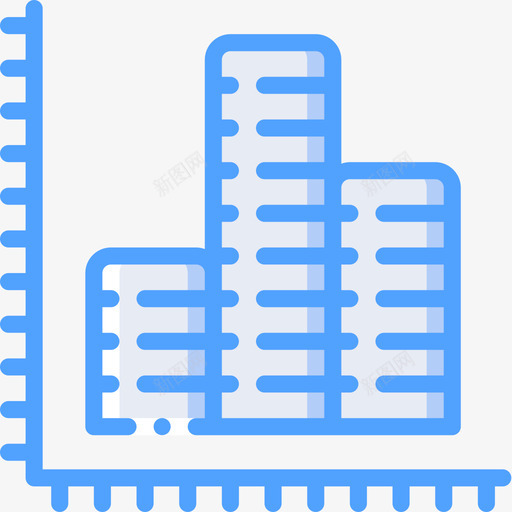 条形图会计4蓝色图标svg_新图网 https://ixintu.com 会计4 条形图 蓝色