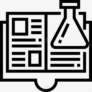 科学书籍生物化学3线性图标图标