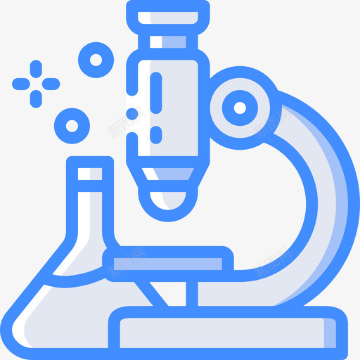 显微镜科学65蓝色图标svg_新图网 https://ixintu.com 显微镜 科学65 蓝色