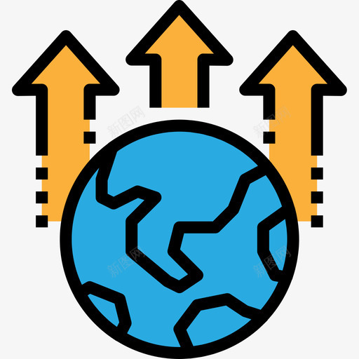 地球仪生态学138线性颜色图标svg_新图网 https://ixintu.com 地球仪 生态学138 线性颜色