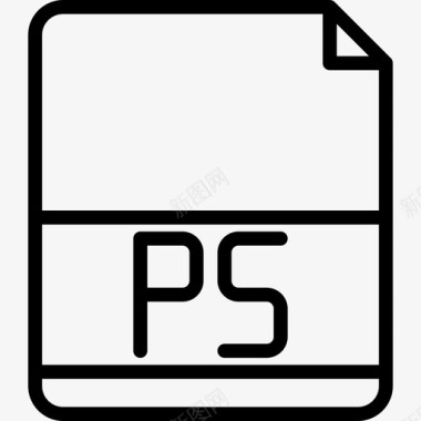 PS文件扩展名2线性图标图标