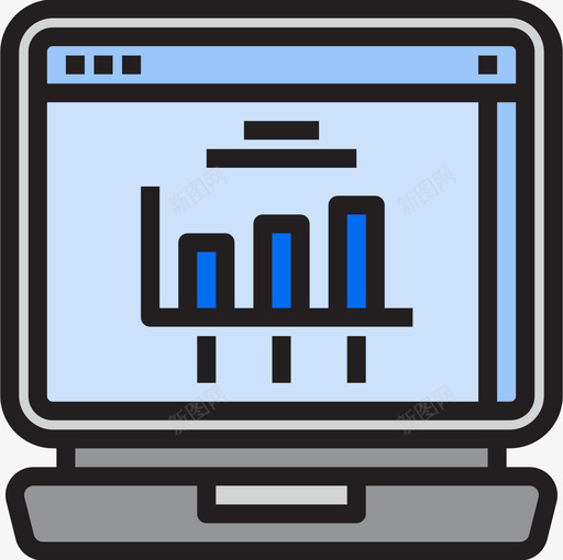 统计笔记本电脑浏览器3线性颜色图标svg_新图网 https://ixintu.com 笔记本电脑浏览器3 线性颜色 统计