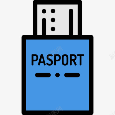 护照夏18正色图标图标