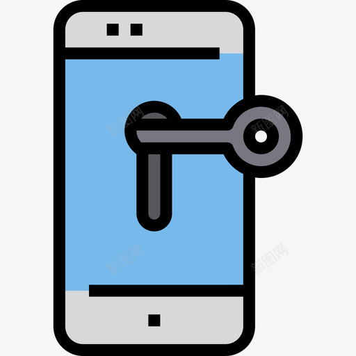 智能手机网络和安全3线性颜色图标svg_新图网 https://ixintu.com 智能手机 线性颜色 网络和安全3