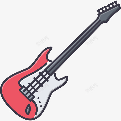 电吉他音乐32彩色图标svg_新图网 https://ixintu.com 彩色 电吉他 音乐32