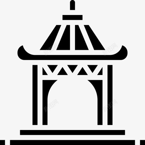 神龛忍者元素雕文图标svg_新图网 https://ixintu.com 忍者元素 神龛 雕文