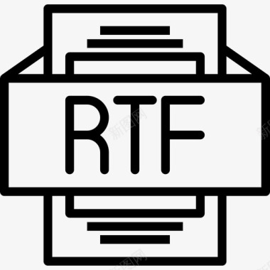 Rtf文件类型3线性图标图标