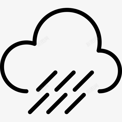 多雨111号天气线性图标svg_新图网 https://ixintu.com 111号天气 多雨 线性