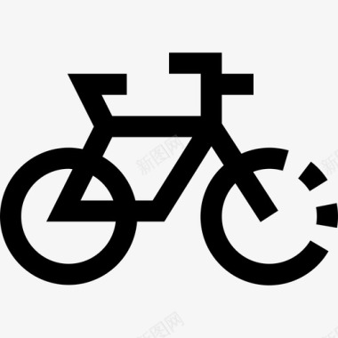 自行车慈善与生态直线型图标图标