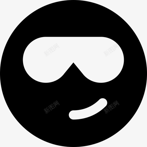 酷表情3填充图标svg_新图网 https://ixintu.com 填充 表情3 酷