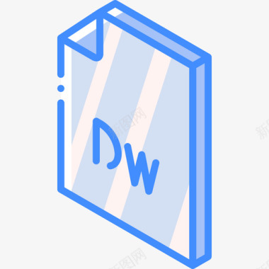 DW文件夹和文件蓝色图标图标