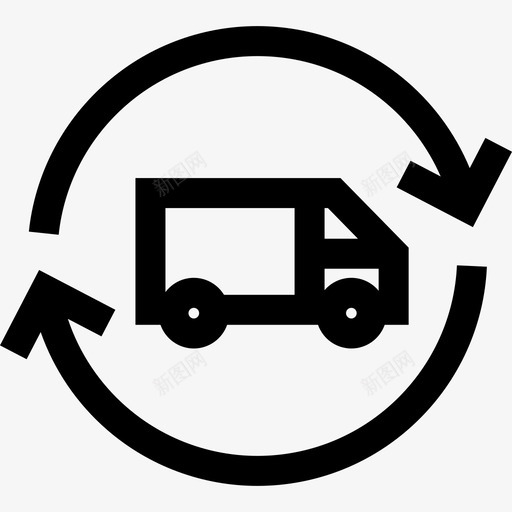 送货卡车包裹运送15直线图标svg_新图网 https://ixintu.com 包裹运送15 直线 送货卡车