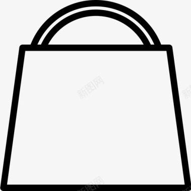 纸袋袋3线性图标图标
