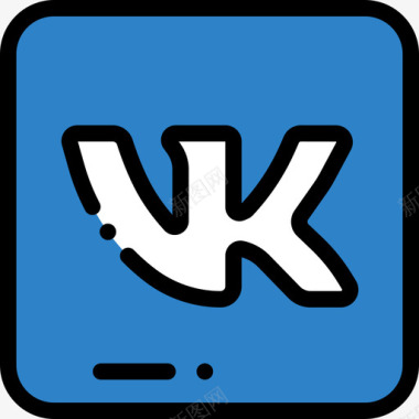 VK社会平均值35线性颜色图标图标