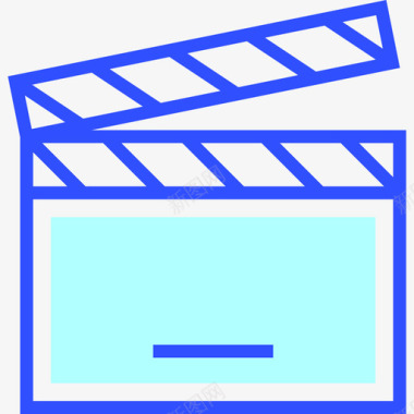 隔板电影录影带线颜色图标图标