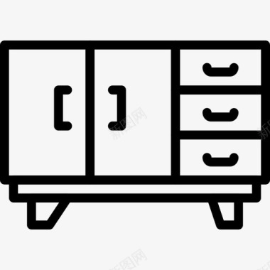 衣柜家具和家居8线性图标图标