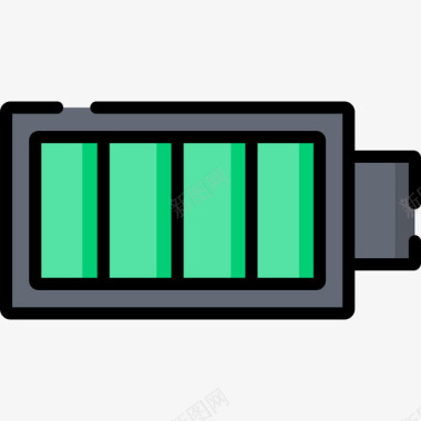 全电池16个摄像头接口线性颜色图标图标