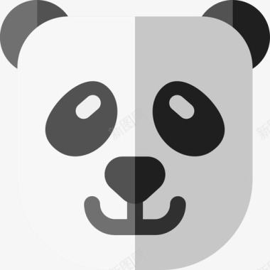 熊猫中国19号扁平图标图标