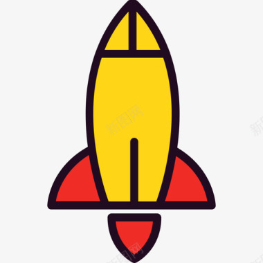 火箭搜索引擎优化60线性颜色图标图标
