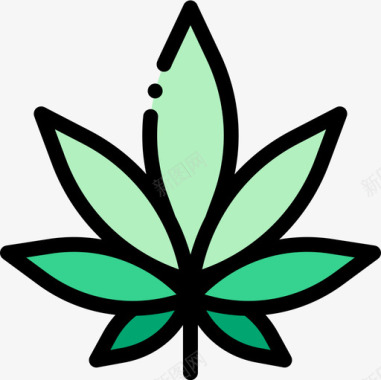 大麻荷兰4线状颜色图标图标