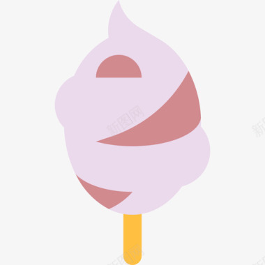 棉花糖甜点和甜点扁平图标图标