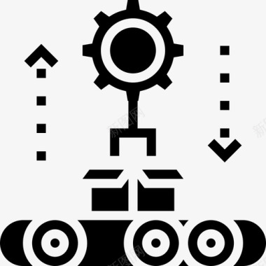 工业机器人工程4字形图标图标