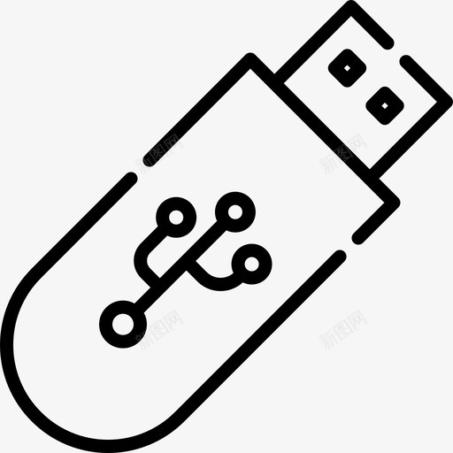 Pendrive帮助和支持7线性图标svg_新图网 https://ixintu.com Pendrive 帮助和支持7 线性